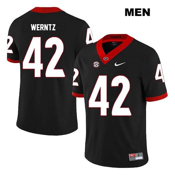 Georgia Bulldogs Men's Mitchell Werntz #42 NCAA Legend Authentic Black Nike Stitched College Football Jersey RQQ4756AN